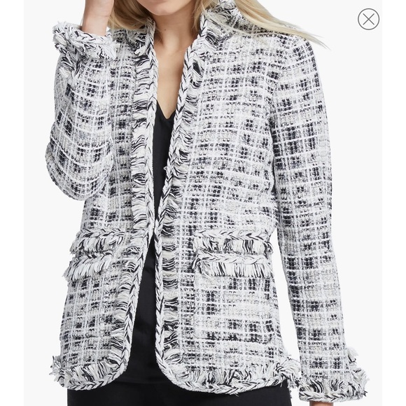 Nic + Zoe Marybeth Fringe Mix Tweed Jacket XXL - Picture 2 of 10